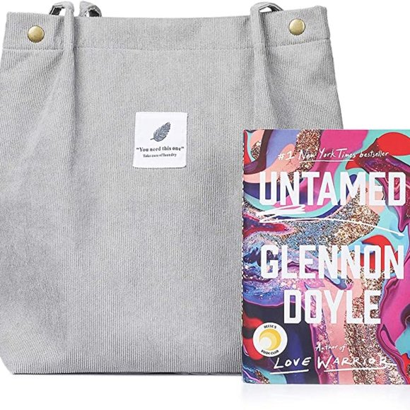 Corduroy Totes Bag - WantGor Women's Shoulder Handbags Big Capacity Shopping Bag - Picture 2 of 4